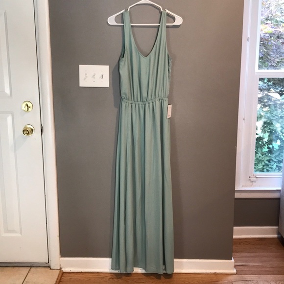 NWT ALTERED KENDALL MAXI DRESS ~ DUSTY MINT CRISP. - Picture 3 of 5